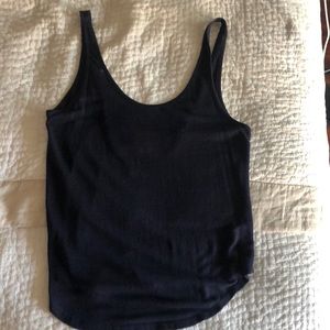 Linen tank with Sequin back detail